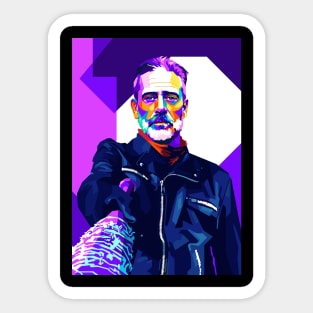 Negan with Lucille WPAP Pop Art illustration Sticker